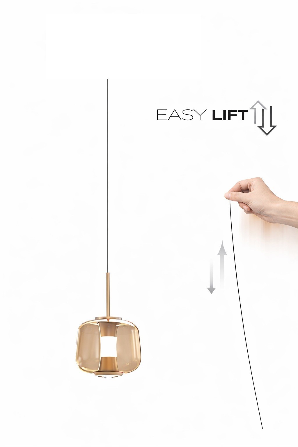 Hanglamp Rosa Amber Ø 21 cm – Rosé-Goud - Afbeelding 4