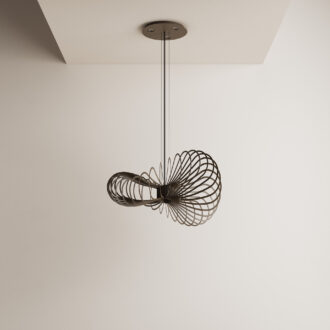 Hanglamp Martani platinum met afstandsbediening