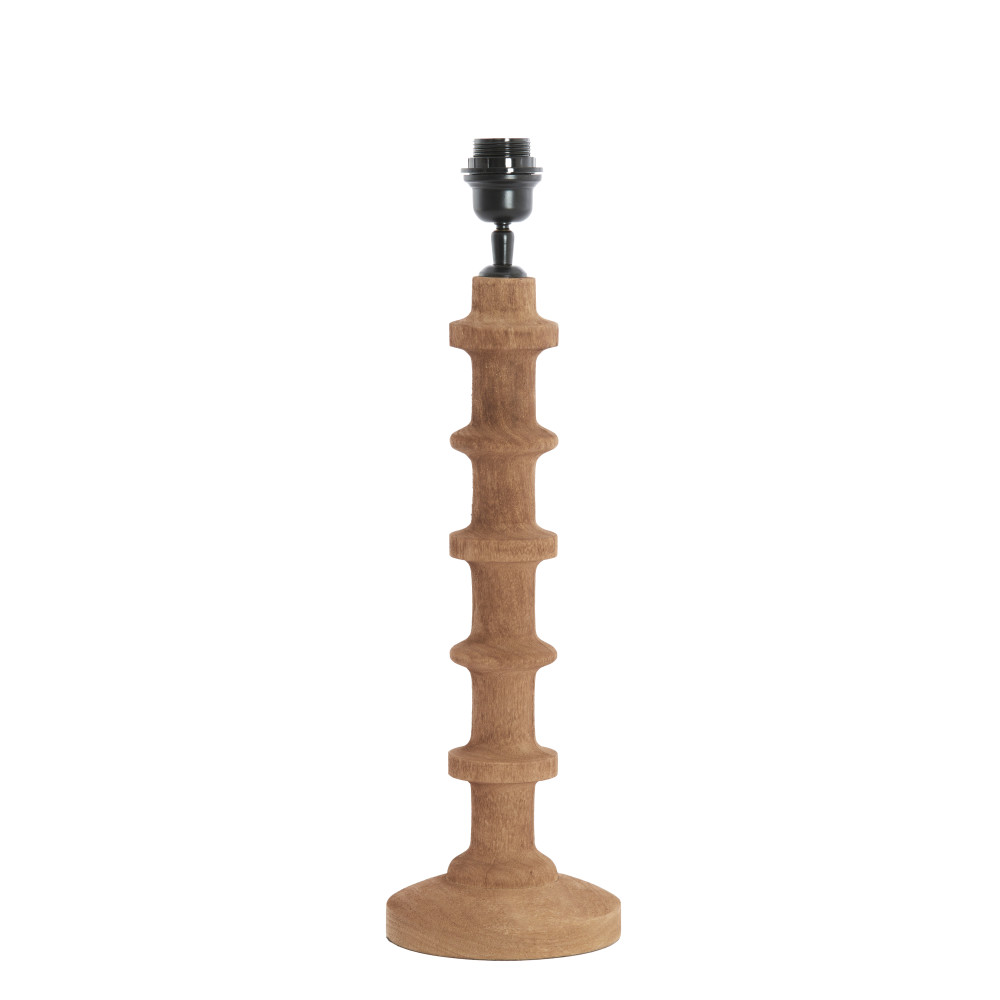 Lampvoet Ø16x45 cm CECILY hout mat grijs-bruin - Afbeelding 7
