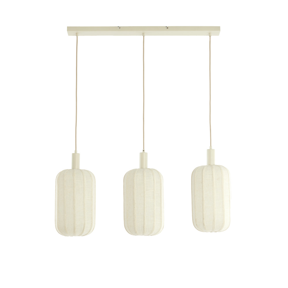 Hanglamp 3L 80x21x34 cm TUFIA linnen crème - Afbeelding 9
