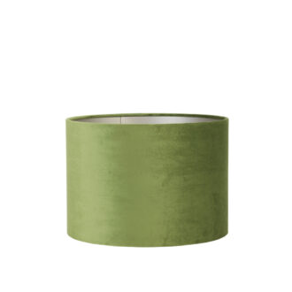 Kap cilinder 20-20-15 cm VELOURS olijf groen
