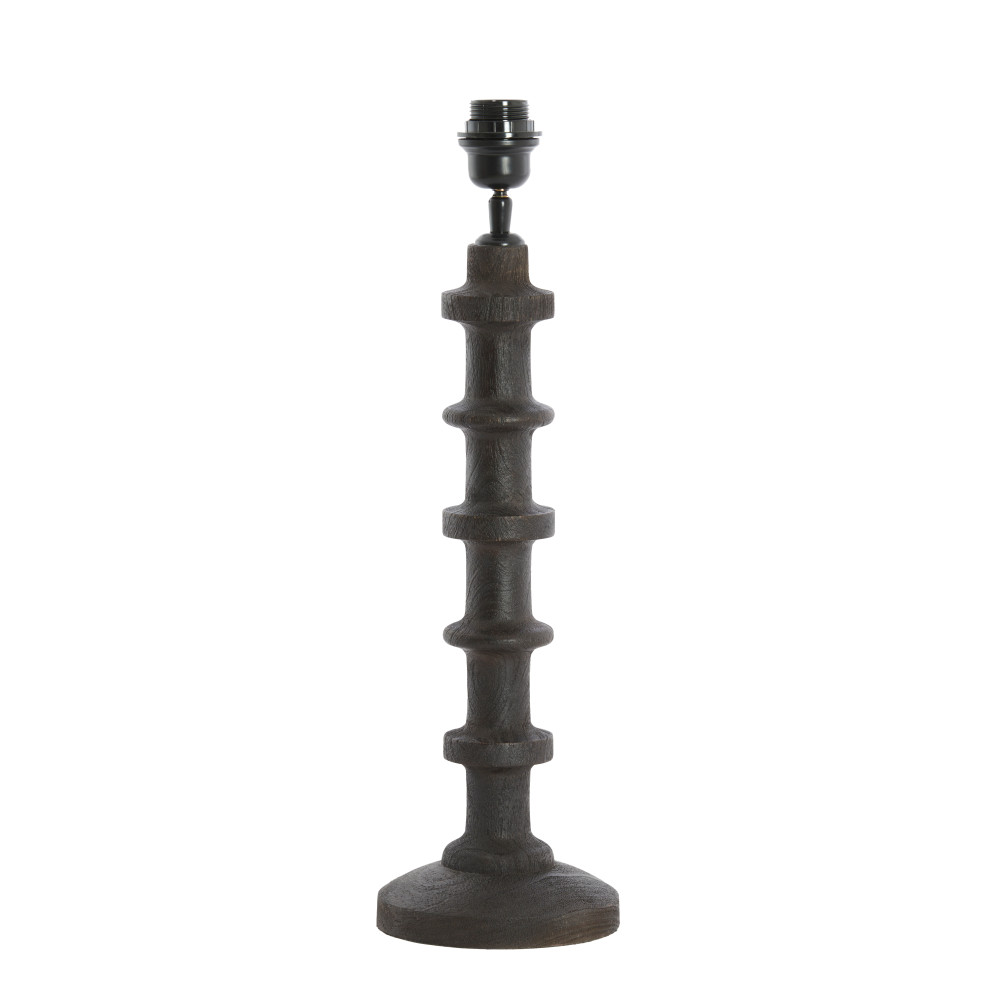Lampvoet Ø16x45 cm CECILY hout mat donker roodbruin - Afbeelding 7