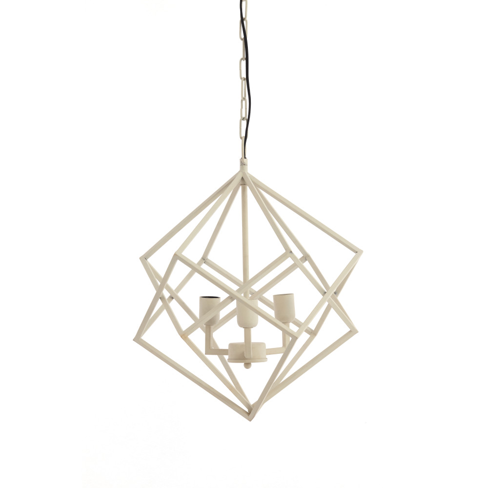 Hanglamp 3L Ø46x56 cm DRIZELLA crème - Afbeelding 8