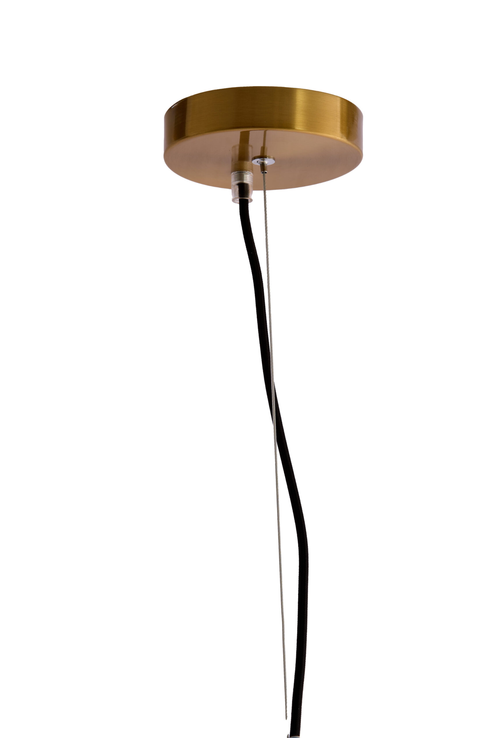 Hanglamp Ø33x43 cm LEONA antiek brons+glas amber - Afbeelding 9