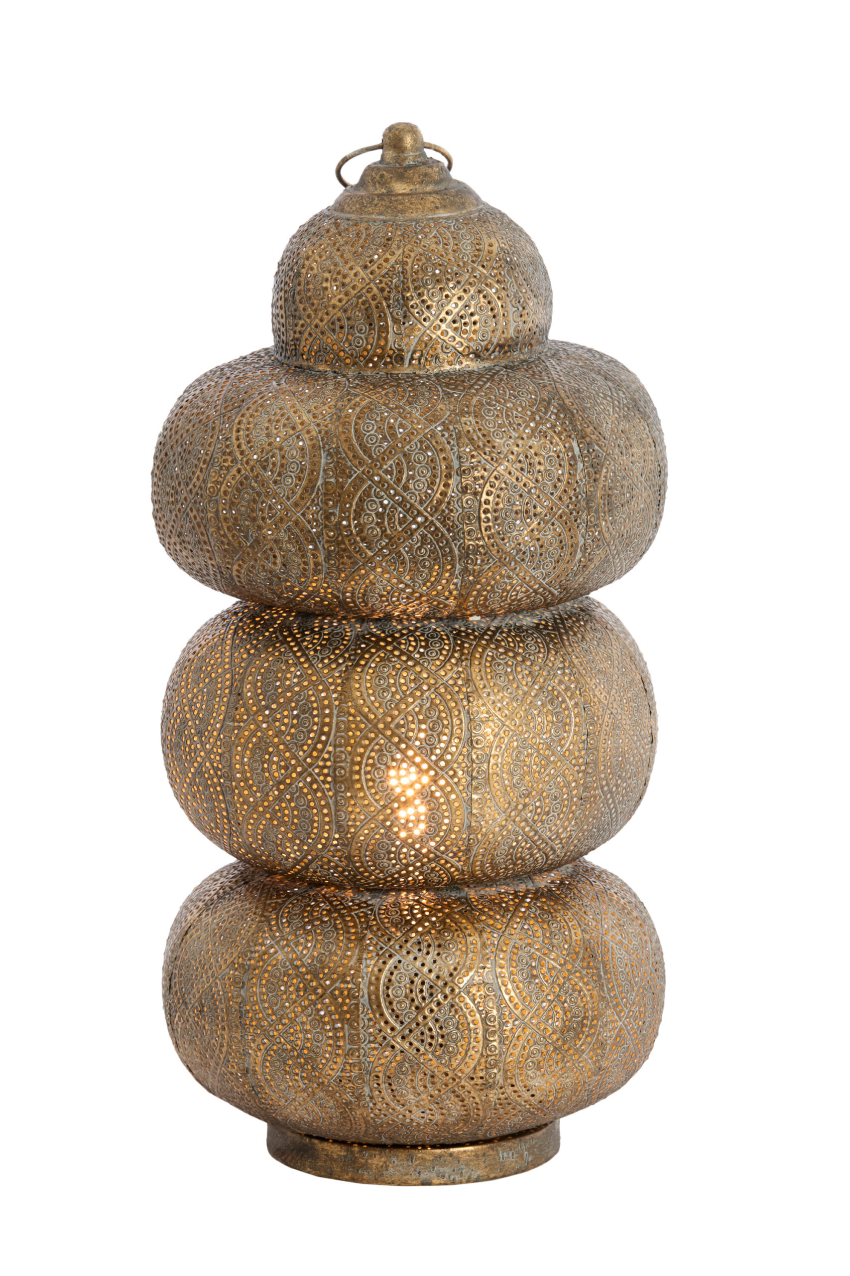 Tafellamp Ø25x52 cm KAITO bruin goud - Afbeelding 7