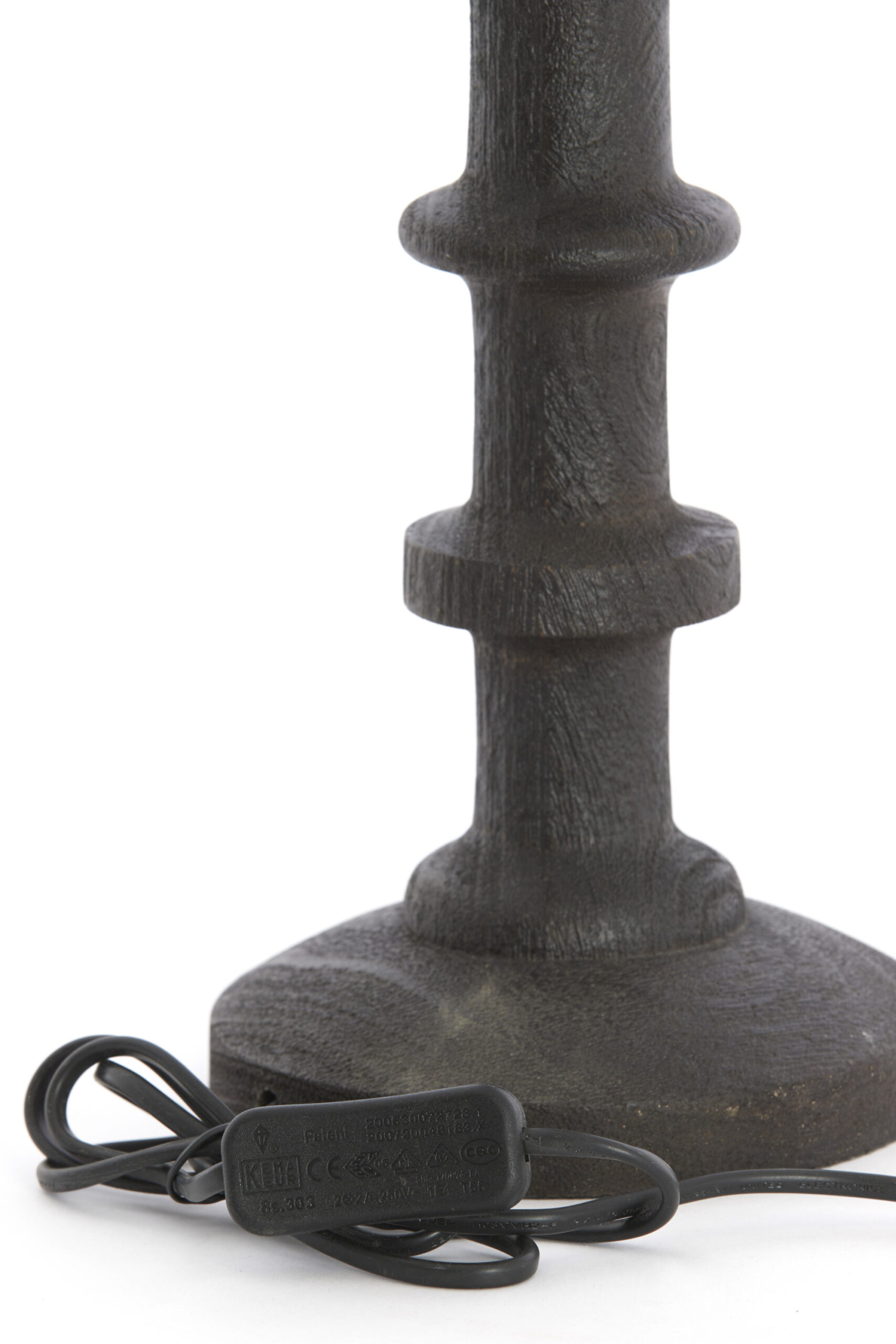 Lampvoet Ø16x45 cm CECILY hout mat donker roodbruin - Afbeelding 8