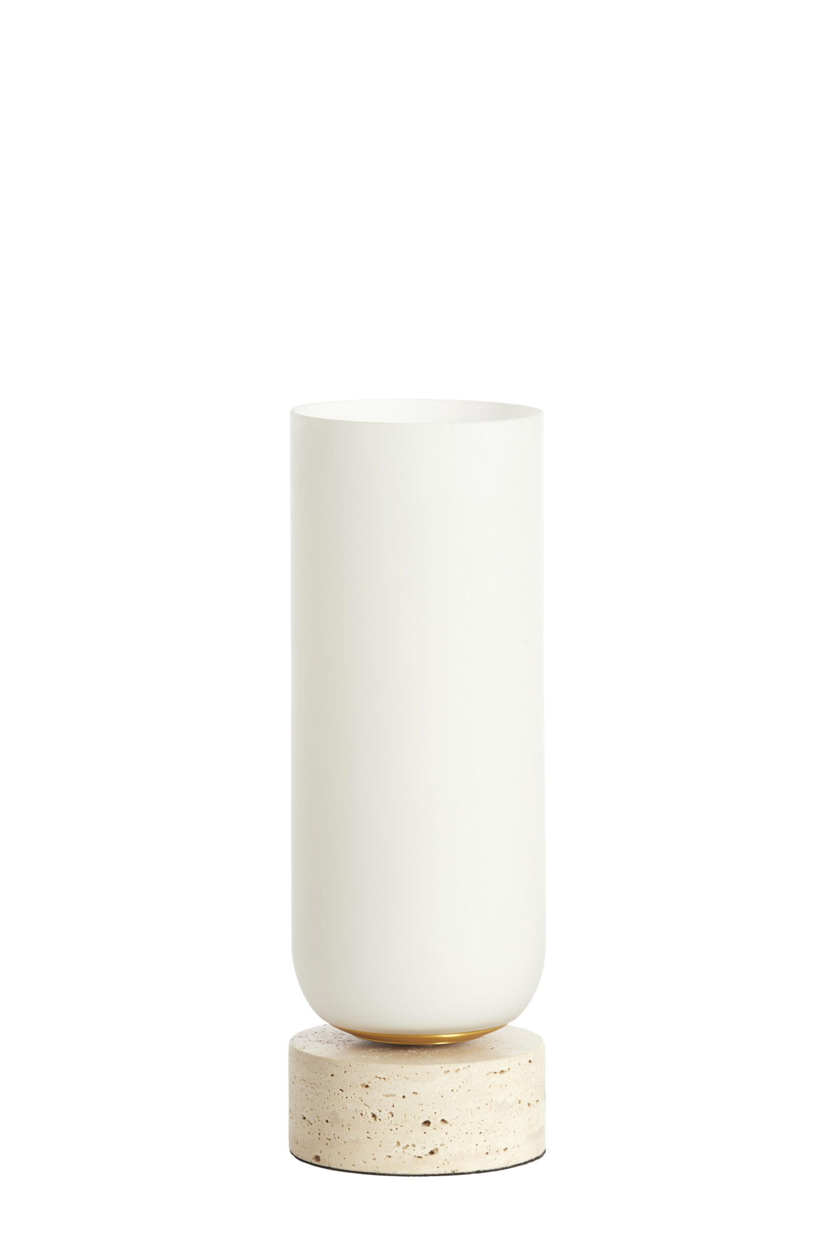 Tafellamp Ø12x35 cm RYLANO glas melk+zand+antiek brons - Afbeelding 10