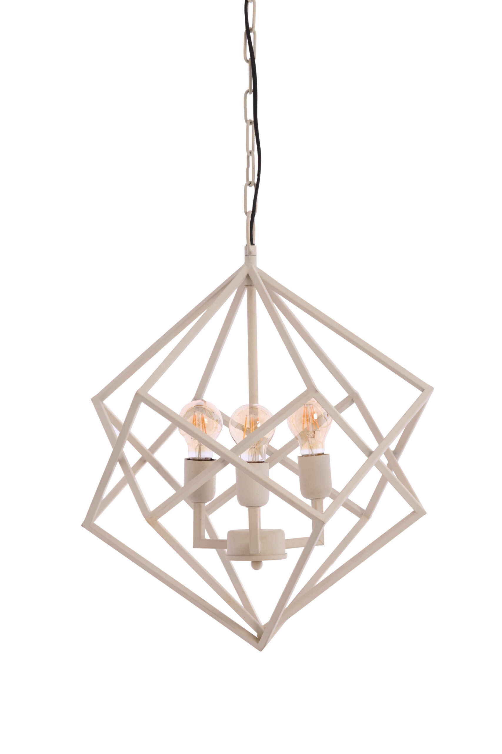 Hanglamp 3L Ø46x56 cm DRIZELLA crème - Afbeelding 11