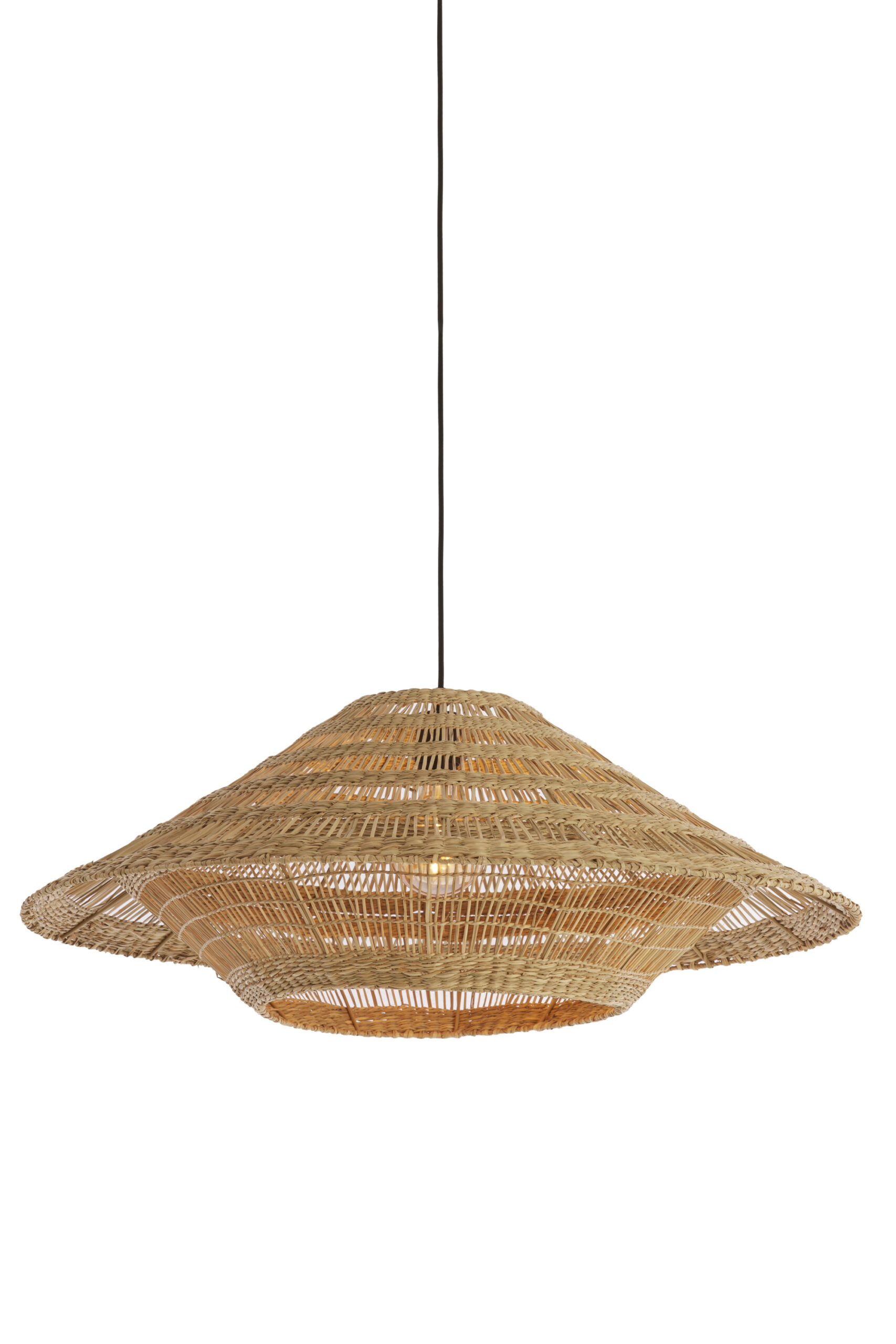 Hanglamp Ø80x30 cm OWANA zeegras naturel - Afbeelding 12