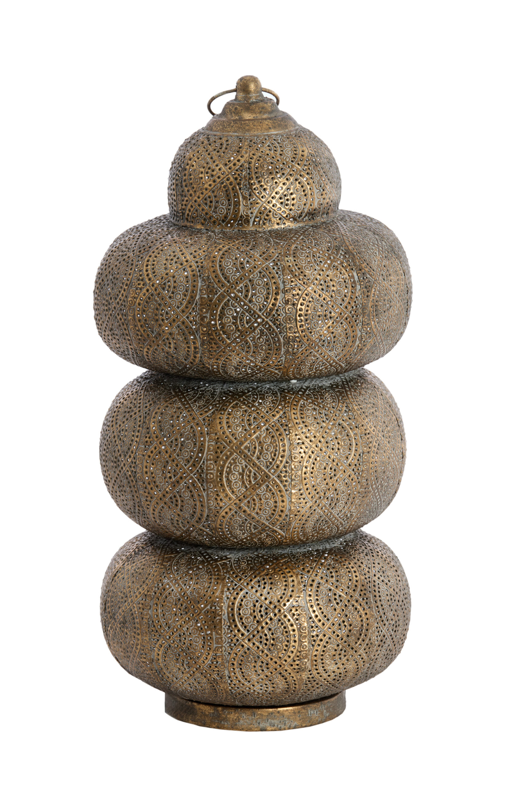 Tafellamp Ø25x52 cm KAITO bruin goud - Afbeelding 9