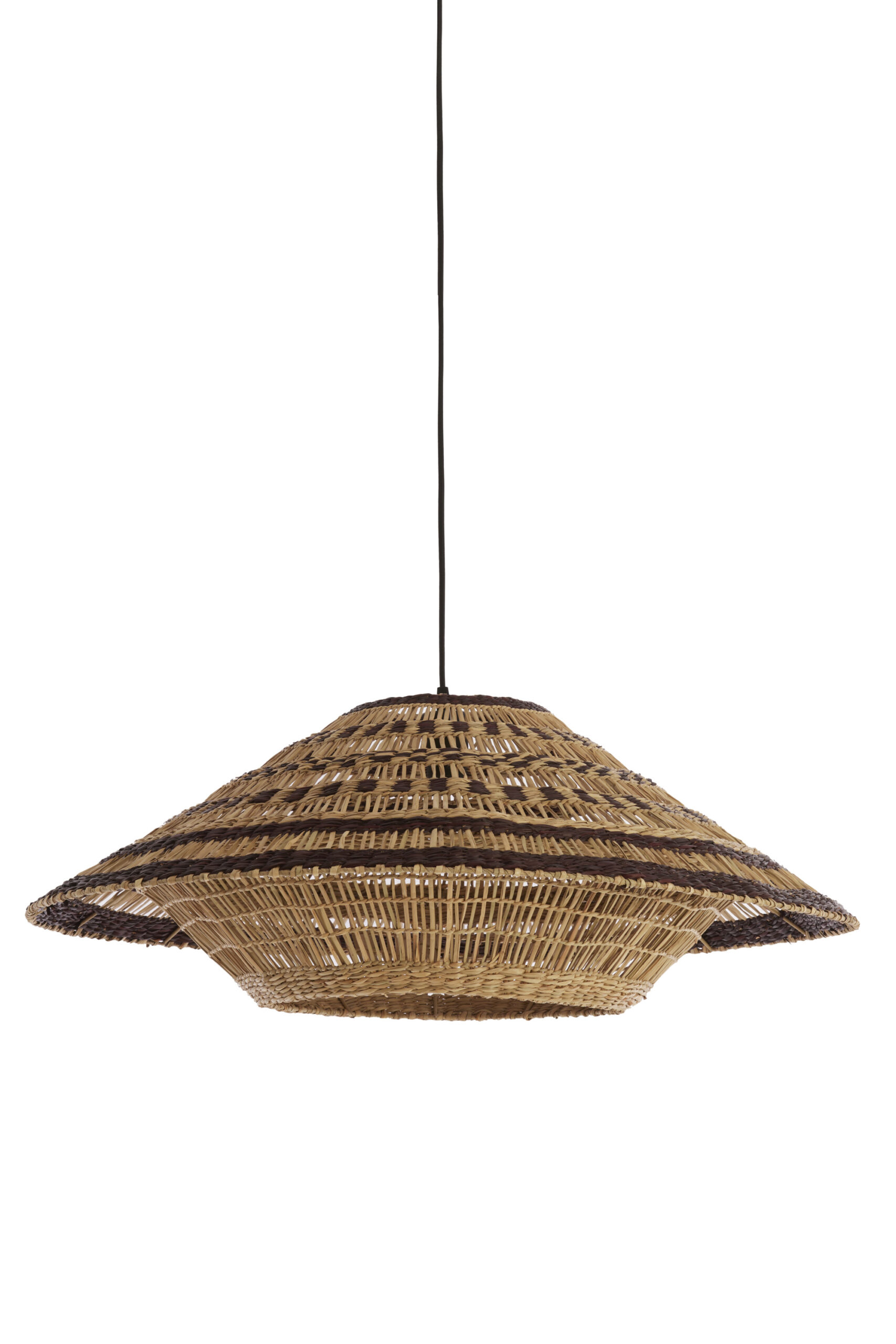 Hanglamp Ø80x30 cm OWANA zeegras naturel+bruin - Afbeelding 11