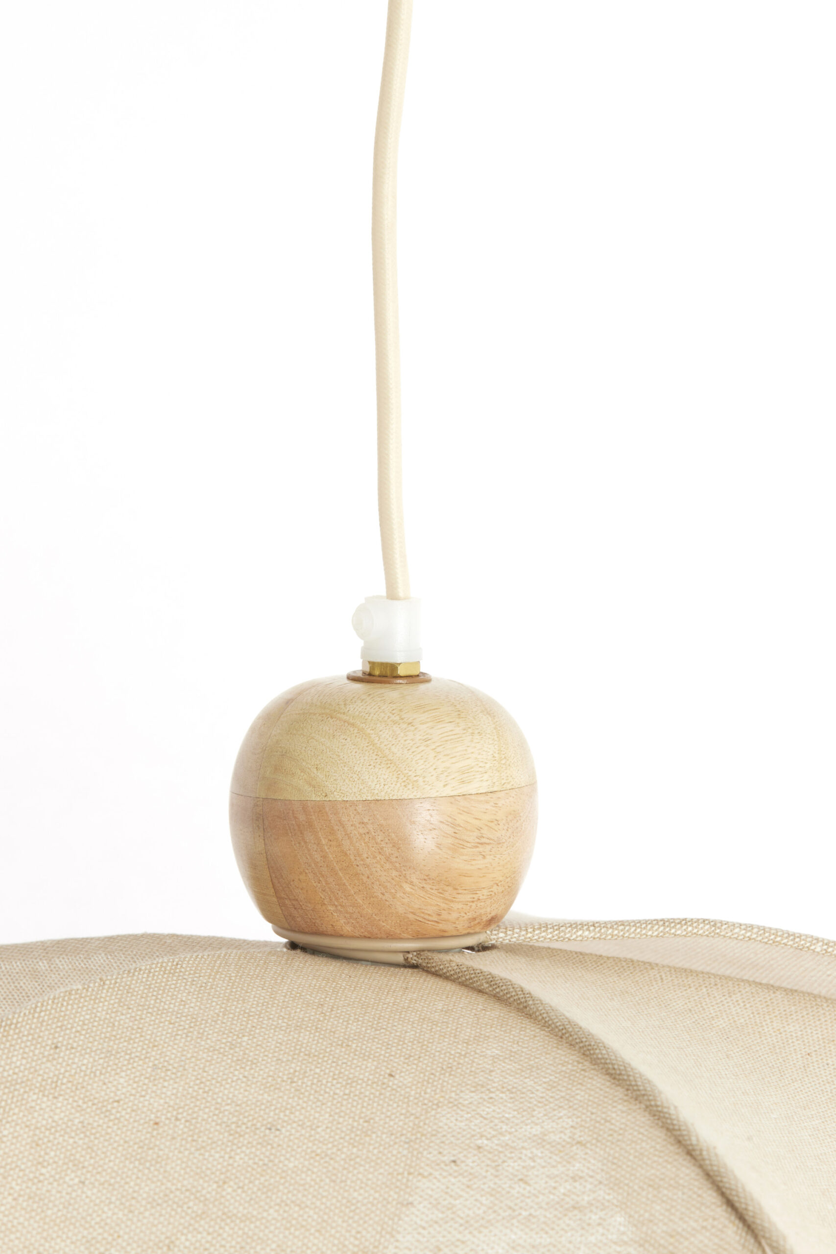 Hanglamp Ø60x30 cm LAVRIRIA naturel+hout - Afbeelding 13