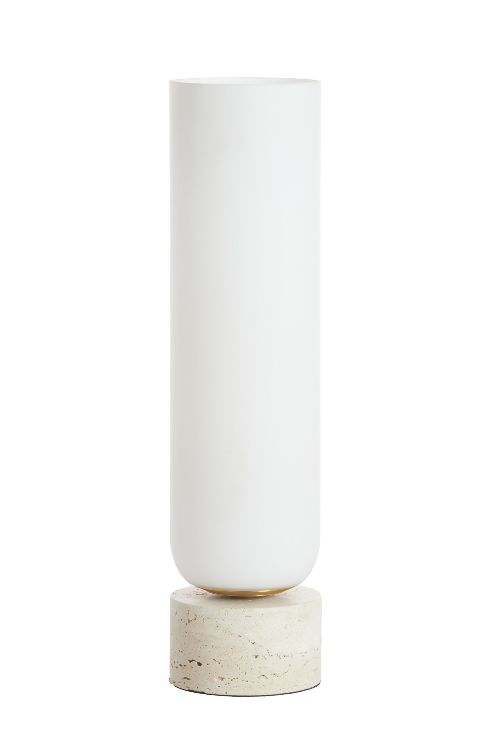 Tafellamp Ø12x47,5 cm RYLANO glas melk+zand+antiek brons - Afbeelding 12