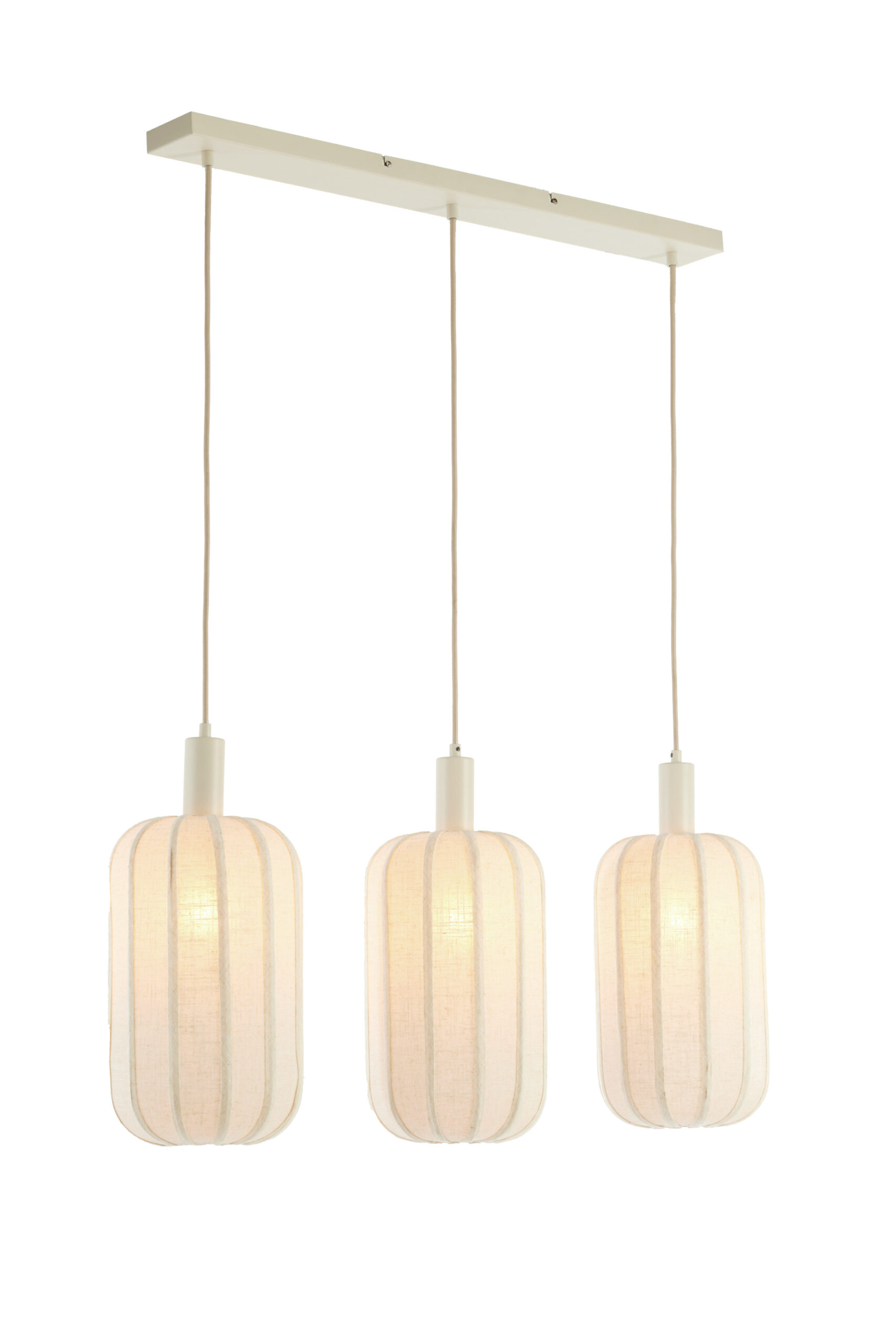 Hanglamp 3L 80x21x34 cm TUFIA linnen crème - Afbeelding 14