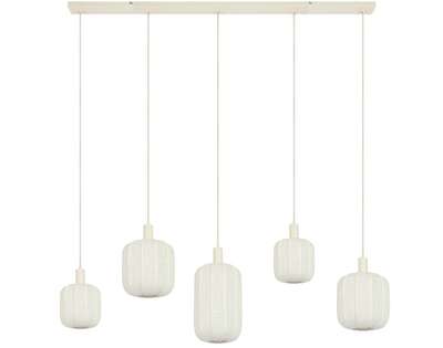 Hanglamp 5L TUFIA linnen crème 105x19,5x123 cm – Artikelnummer 2992743