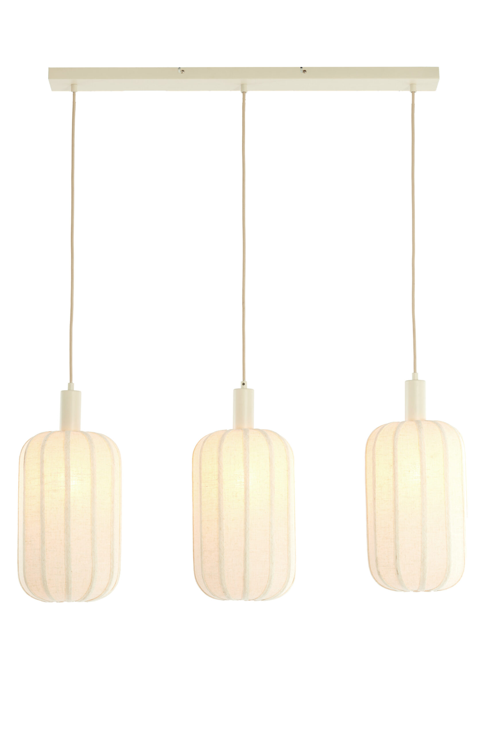 Hanglamp 3L 80x21x34 cm TUFIA linnen crème - Afbeelding 13