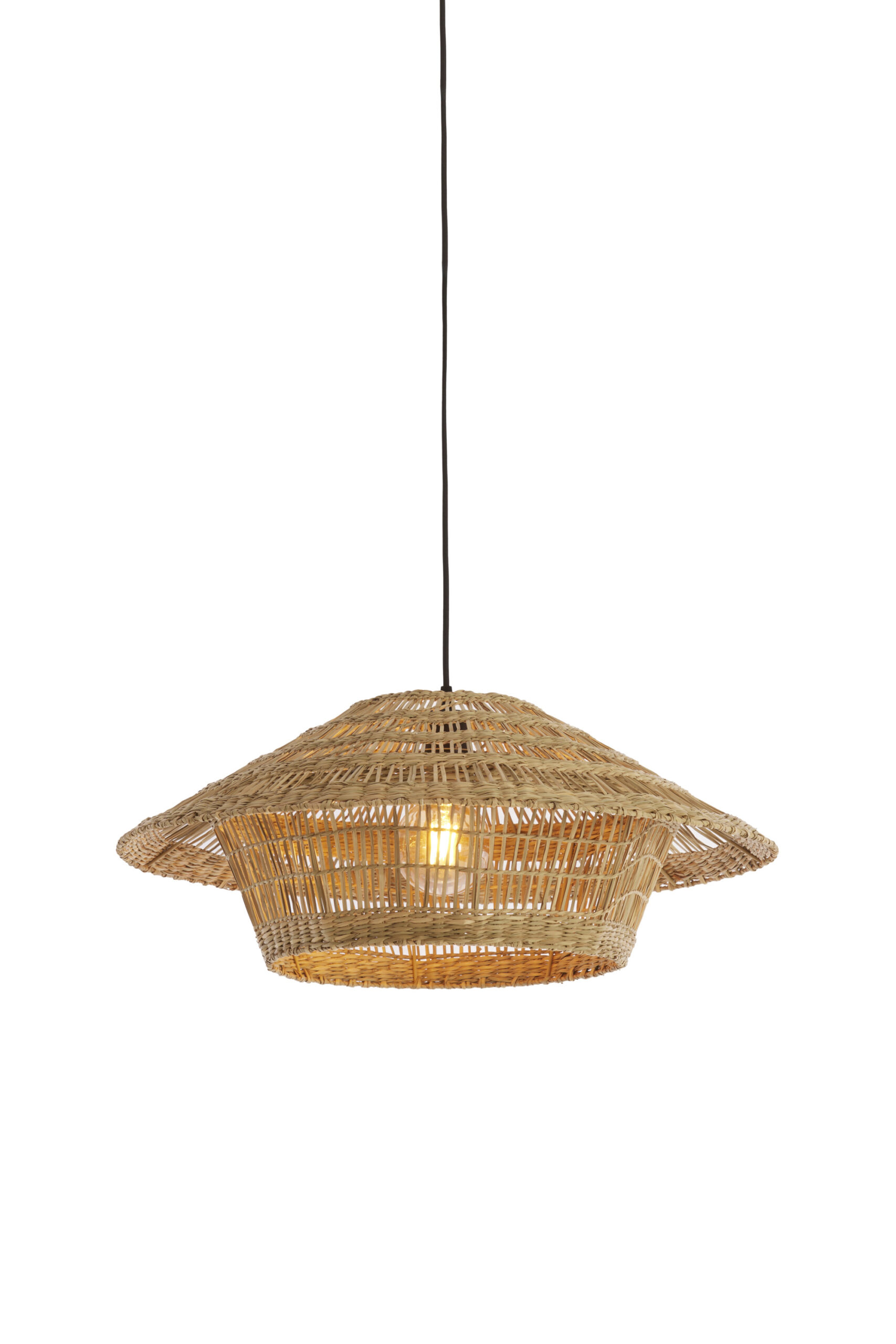 Hanglamp Ø64x26 cm OWANA zeegras naturel - Afbeelding 11