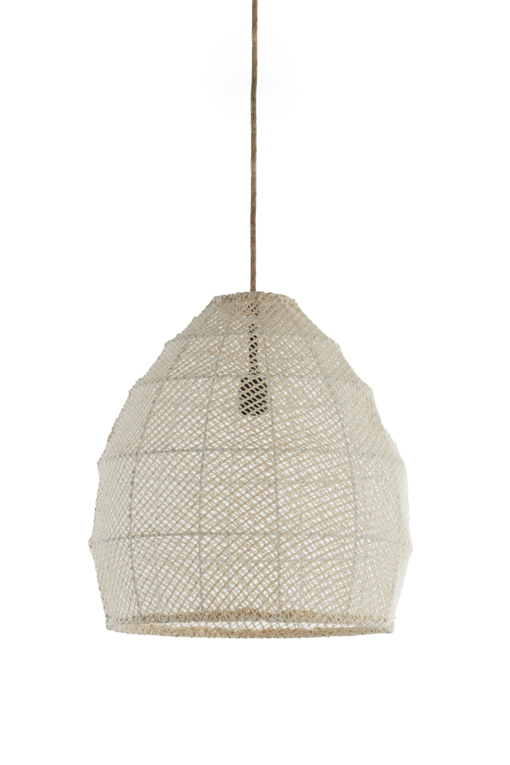 Hanglamp Ø42x42 cm MAKASSAR zijde crème - Afbeelding 6