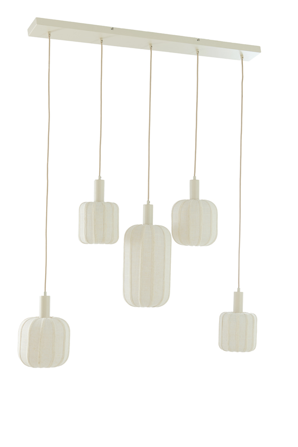 Hanglamp 5L TUFIA linnen crème 105x19,5x123 cm – Artikelnummer 2992743 - Afbeelding 5