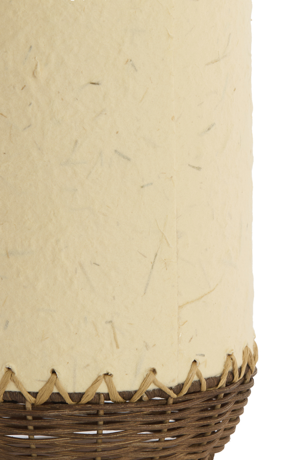 Tafellamp TIO 1899843 – Beige Papier met Donkerbruin Rotan Ø30,5 cm - Afbeelding 6
