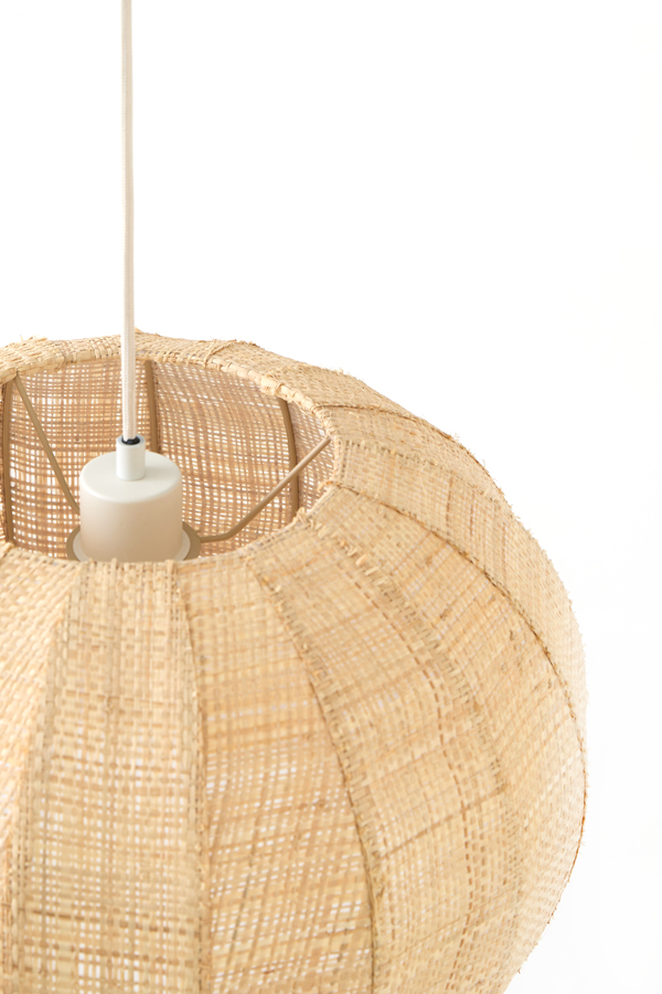 Hanglamp Ø42x27 cm RAFAELLA raffia naturel - Afbeelding 4