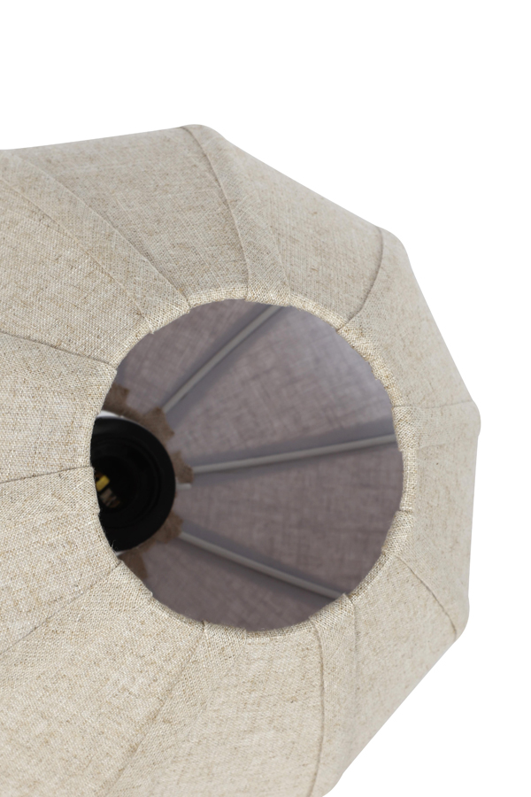 Hanglamp 10L 138x49x180 cm HUXI hout prnt d bruin+linnen nt - Afbeelding 15