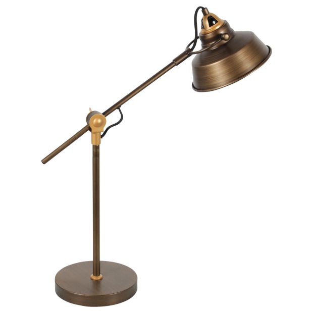 Bronzen stoere tafellamp Nove 1321BR met E27 fitting - Afbeelding 12