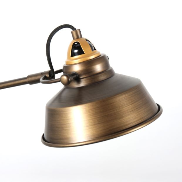 Bronzen stoere tafellamp Nove 1321BR met E27 fitting - Afbeelding 9
