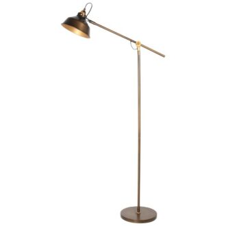 Bronzen vloerlamp Nove 1322BR met goudkleurige details E27