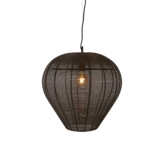 Hanglamp Ø50x52 cm HORAN mat bruin-brons