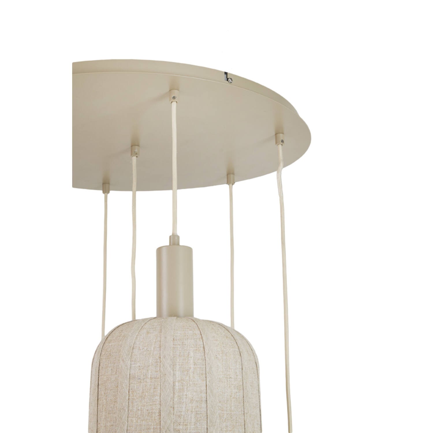 Hanglamp 7L Ø53x104 cm TUFIA linnen naturel - Afbeelding 4