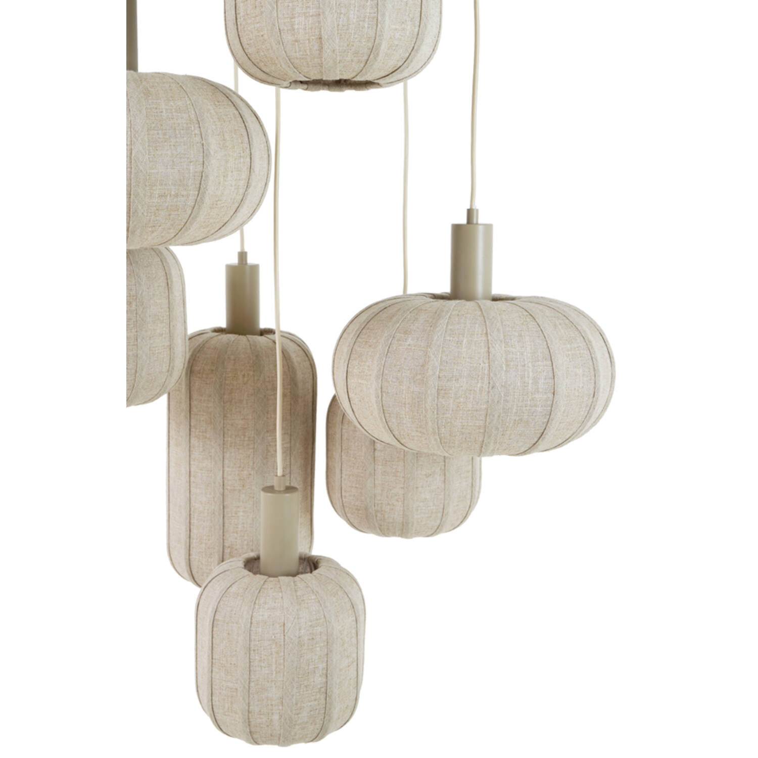 Hanglamp 7L Ø53x104 cm TUFIA linnen naturel - Afbeelding 5