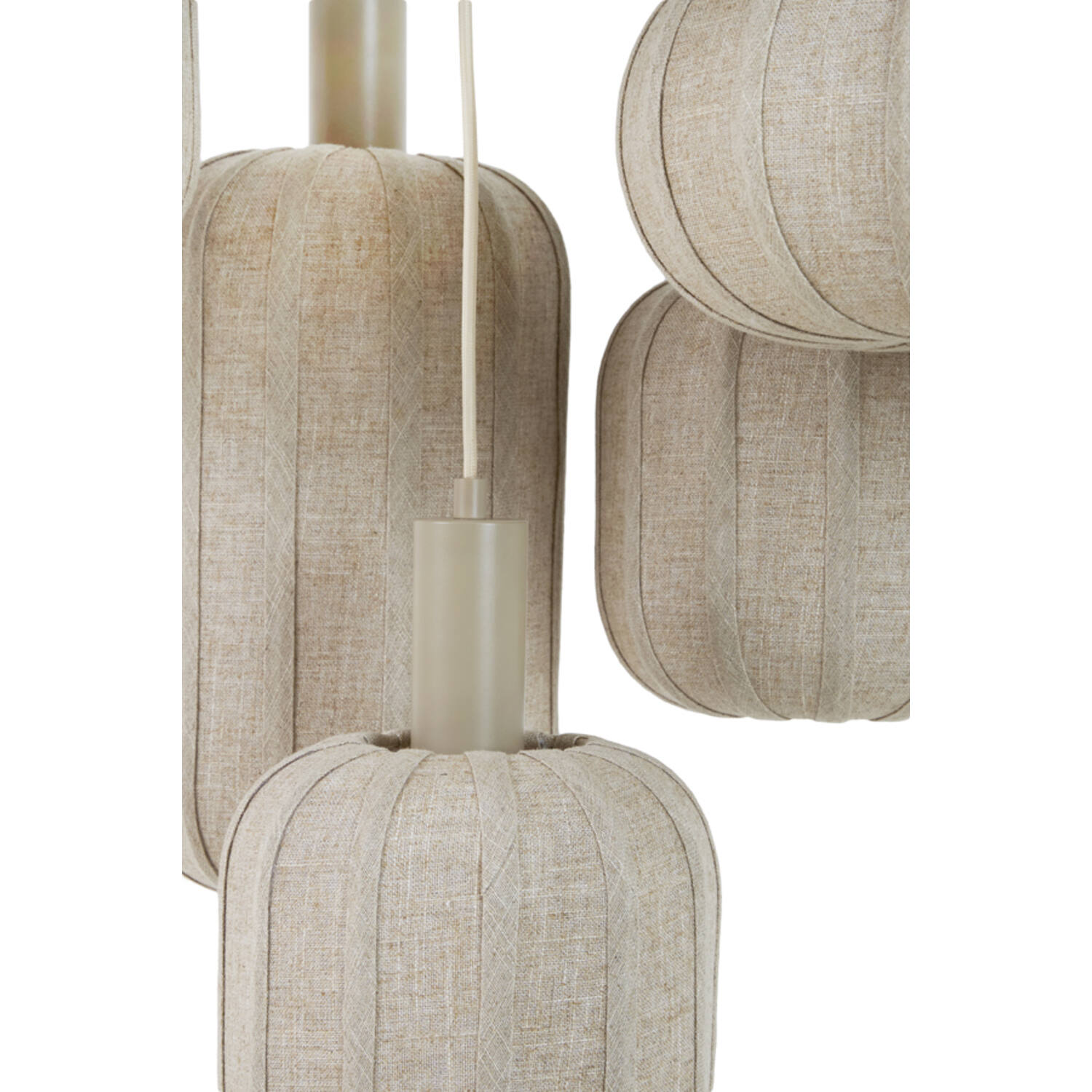 Hanglamp 7L Ø53x104 cm TUFIA linnen naturel - Afbeelding 8