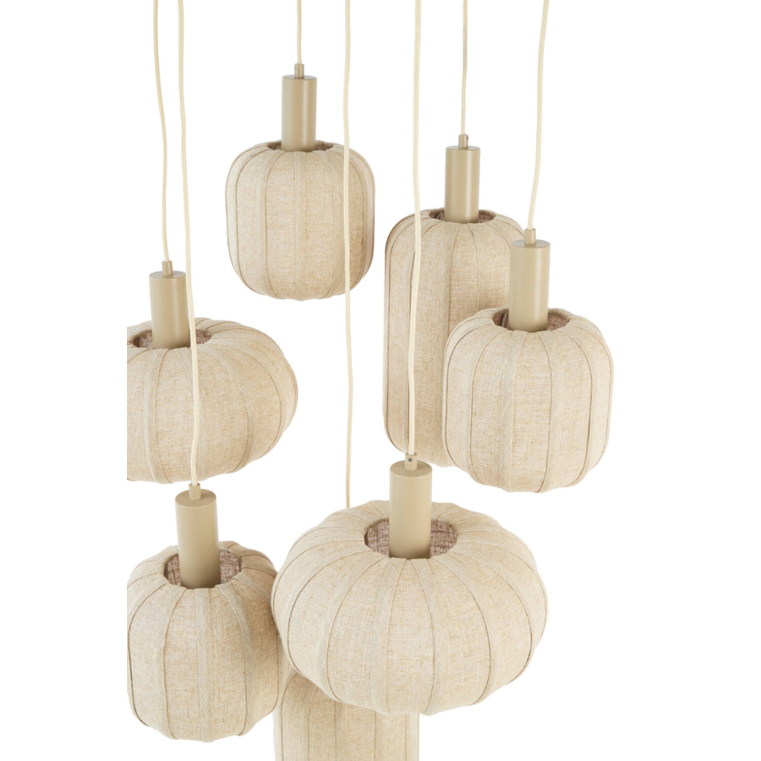 Hanglamp 7L Ø53x104 cm TUFIA linnen naturel - Afbeelding 9