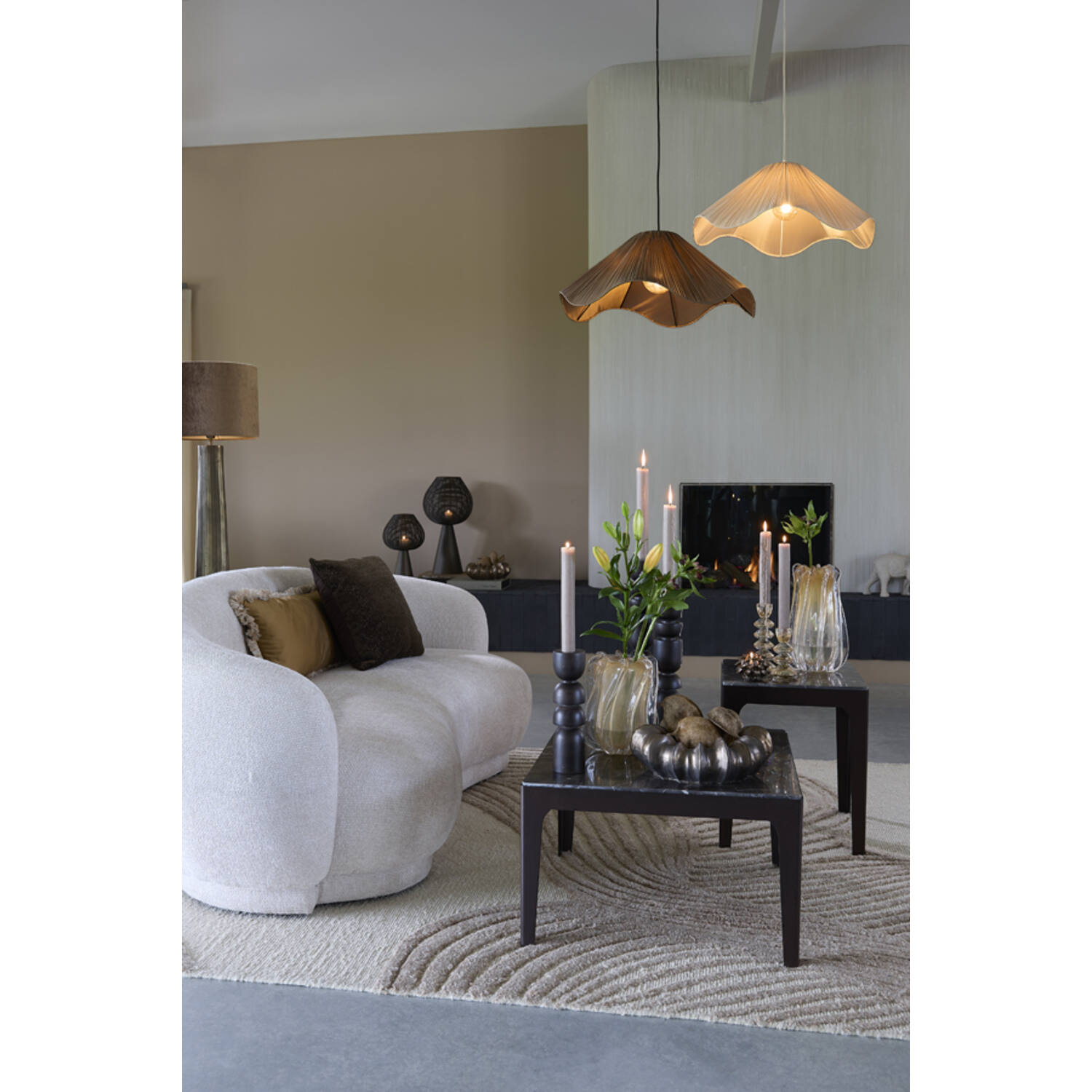 Hanglamp Ø60x25 cm MEALHA brons-bruin - Afbeelding 2