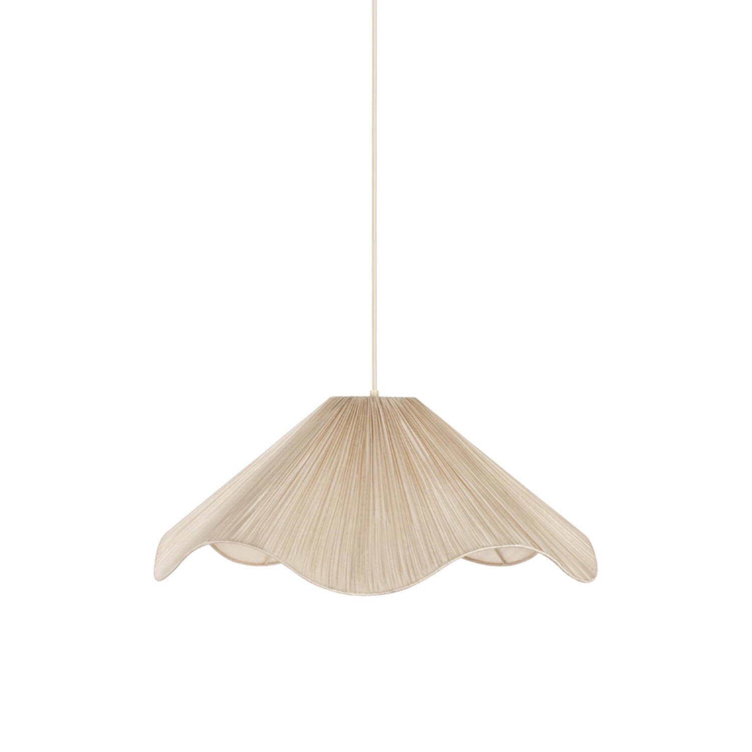 Hanglamp Ø60x25 cm MEALHA crème - Afbeelding 6