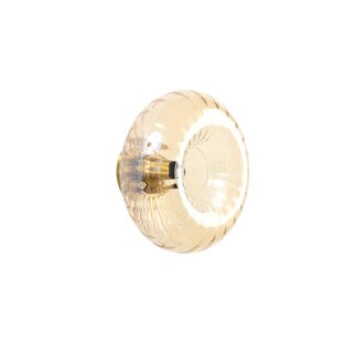 Wandlamp Ø30 cm MASHA glas amber+goud
