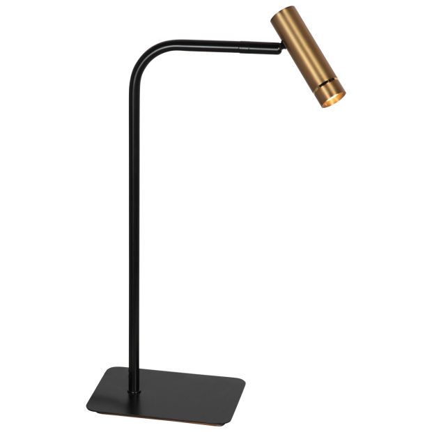 Tafellamp Lumo 4606BR - stijlvolle leeslamp in brons met zwart - Afbeelding 10