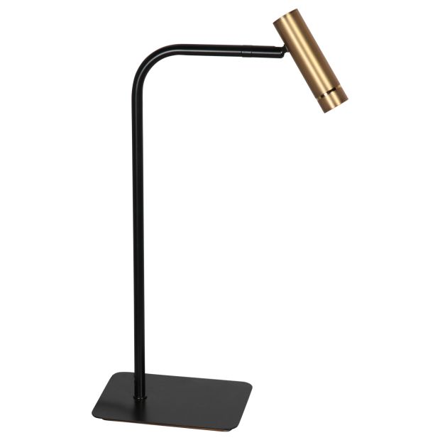 Tafellamp Lumo 4606BR - stijlvolle leeslamp in brons met zwart - Afbeelding 9