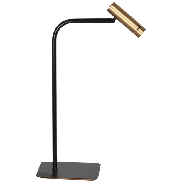 Tafellamp Lumo 4606BR - stijlvolle leeslamp in brons met zwart - Afbeelding 8