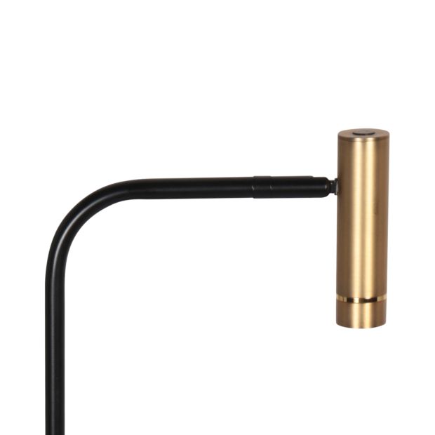 Tafellamp Lumo 4606BR - stijlvolle leeslamp in brons met zwart - Afbeelding 5