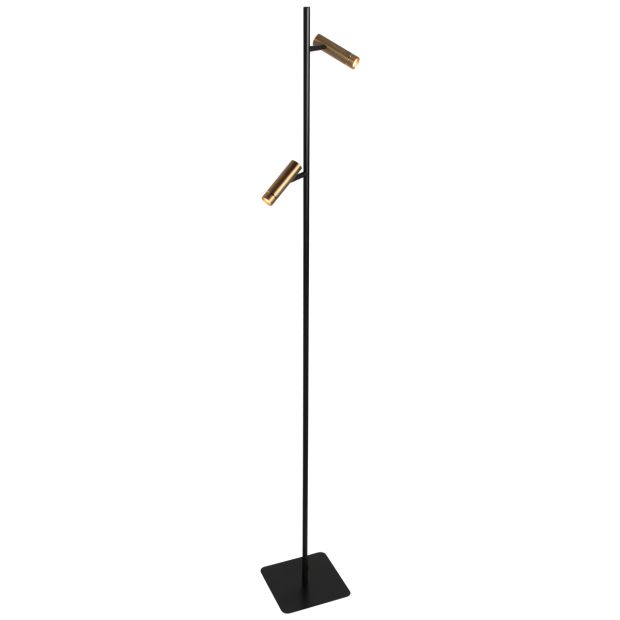 Vloerlamp Lumo 4608BR – moderne tweelichts leeslamp met bronzen accenten - Afbeelding 11