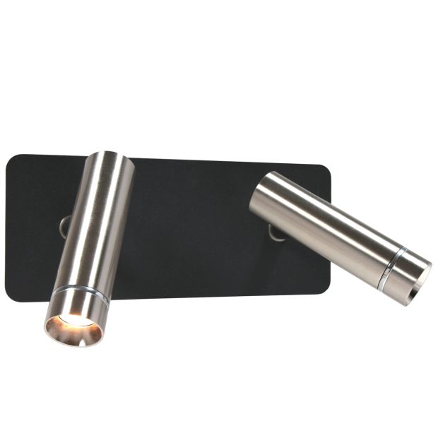 Wandlamp Lumo 4851ST - 2 lichts spot met stoere stalen accenten - Afbeelding 11