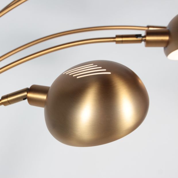Bronzen vloerlamp Pentra 4855BR, 5-lichts met marmeren voet - Afbeelding 4