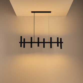 Hanglamp Stelvio 8 lichts zwart