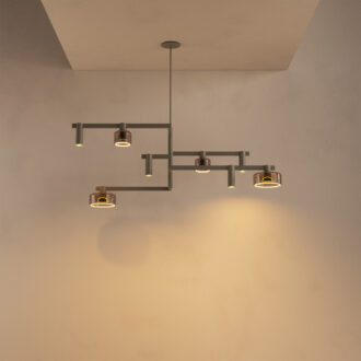 Hanglamp Palau 8 lichts Quartz