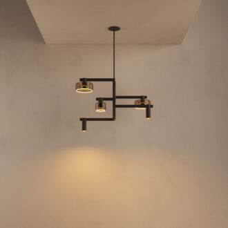 Hanglamp Palau 5 lichts Platinum