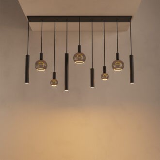 Hanglamp Riva Platinum 9 lichts