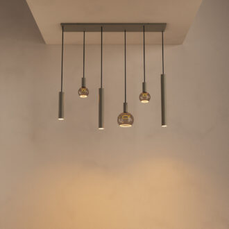 Hanglamp Riva Quartz 6 lichts