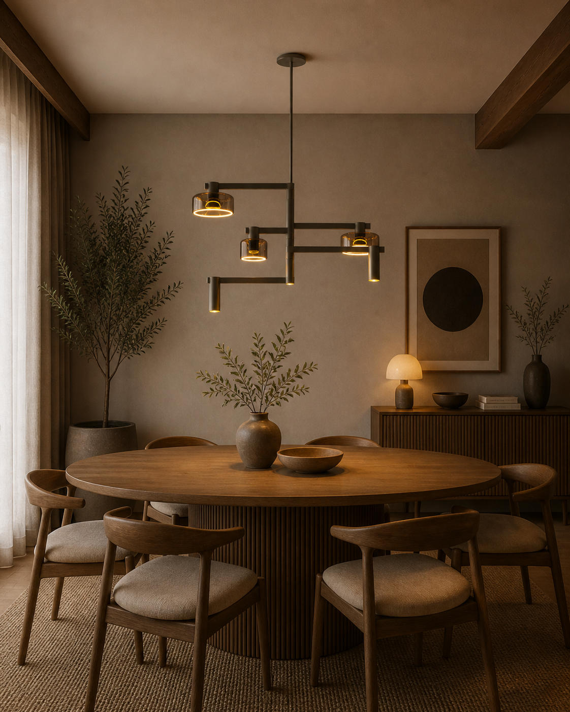 Hanglamp Palau 5 lichts Platinum - Afbeelding 2